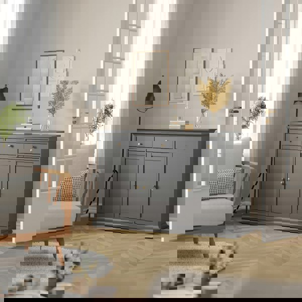 Furniture To Go Paris Sideboard with 3 doors and 3 drawers in Matt Grey