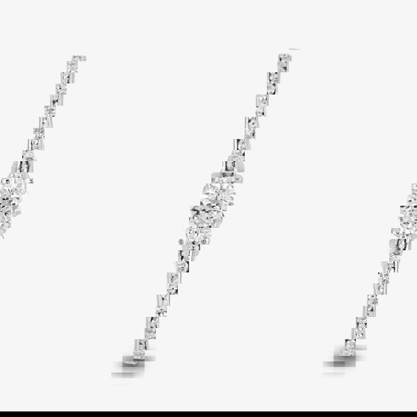 Starbright Silver Cubic Zirconia Cut-Out Heart Shouldered Ring R4449 3A