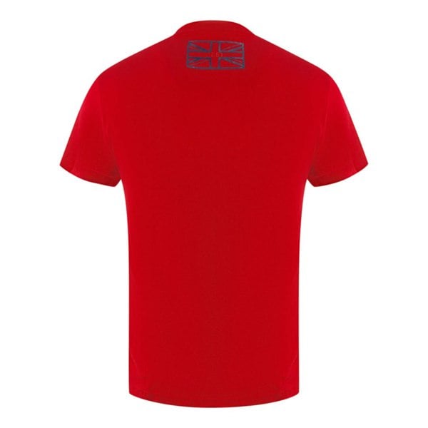 Aquascutum London 1851 Tape Logo T-Shirt - Red