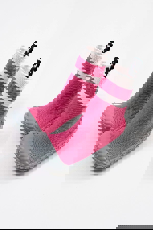 Turtl Kids' Recycled Indoor Outdoor Sock Shoes in Raspberry