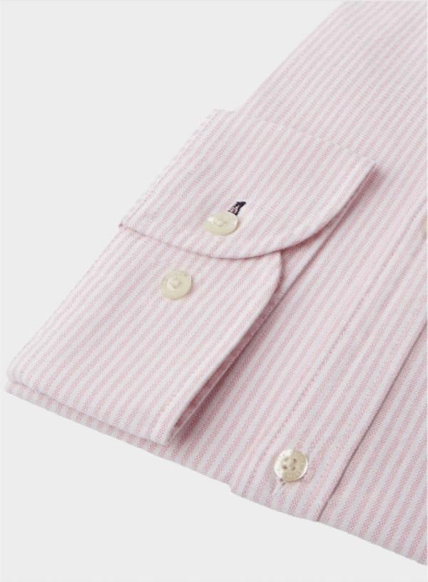 Button Down Oxford Shirt - Pink Stripe