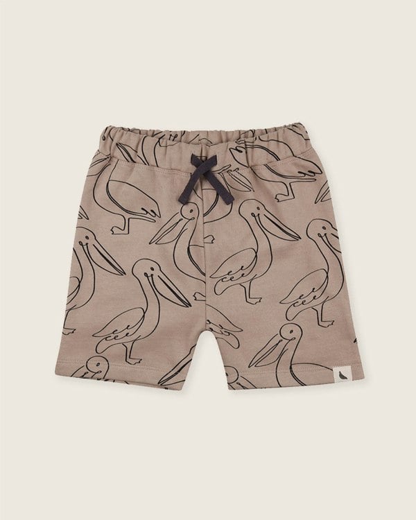 organic cotton Beige Pelican Print Shorts - image 2