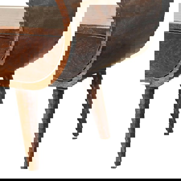 Artisan Furniture Solid Wood California Walnut Circular TV Stand