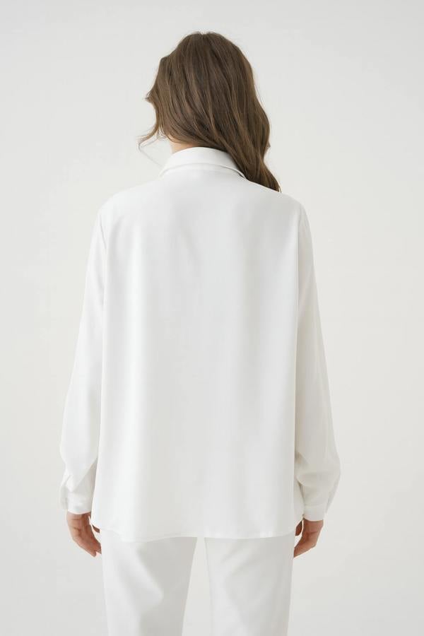 Hoxton Gal Relaxed Fit Long Sleeves Cuff Detailed Top