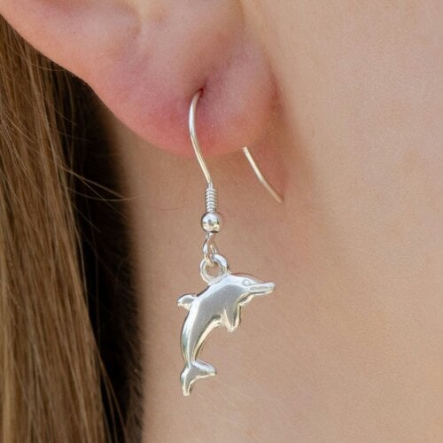 Mylee London Sterling Silver Dolphin Earrings