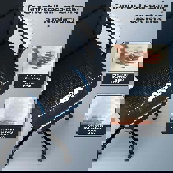 Levede Office Desk Chair Fabric Gaming Recliner Adjustable Height Swivel Black