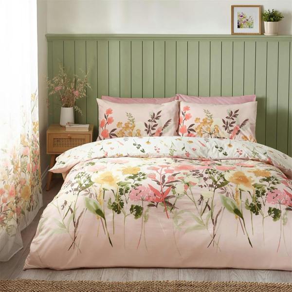 Countryside Floral Pink Duvet Cover Set