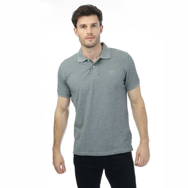 Gant Mens Rugger Piqué Regular Polo Shirt - Grey