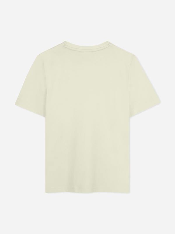 BOSS Boys Logo Print T-Shirt in Ivory
