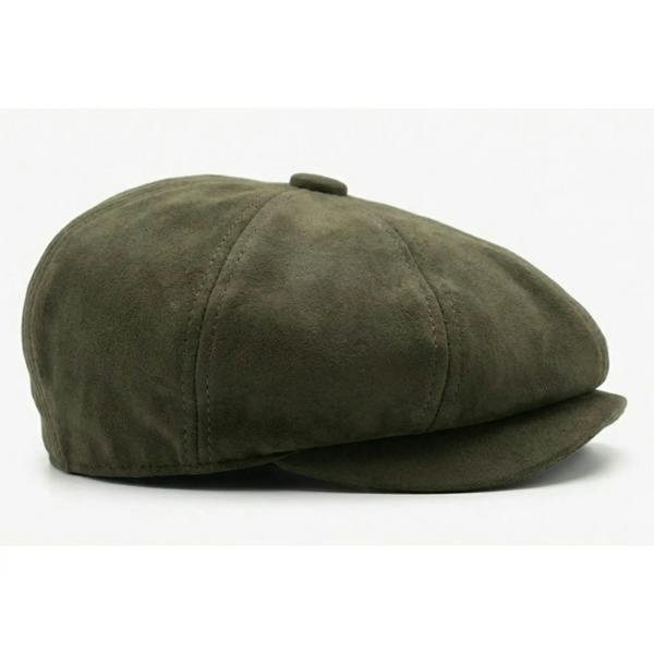 TruClothing Men's Suede Vintage 8-Panel Classic Gatsby Baker Boy Hat