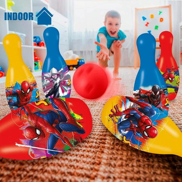 Mondo Spider-Man Bowling Set for Kids – Indoor & Outdoor Bowling Game