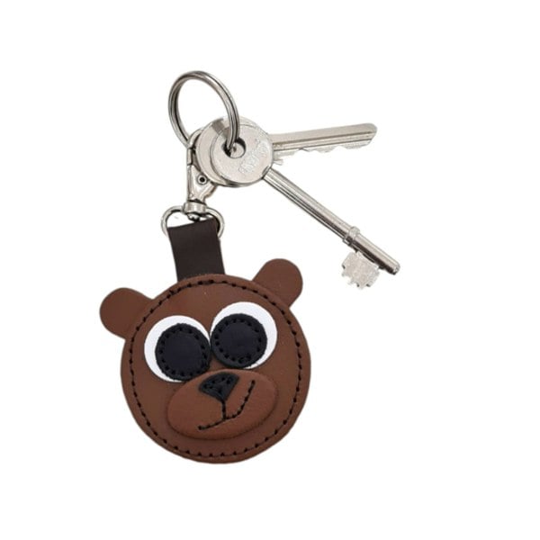 Zatchels Brown Bear Handmade Leather Bag Charm