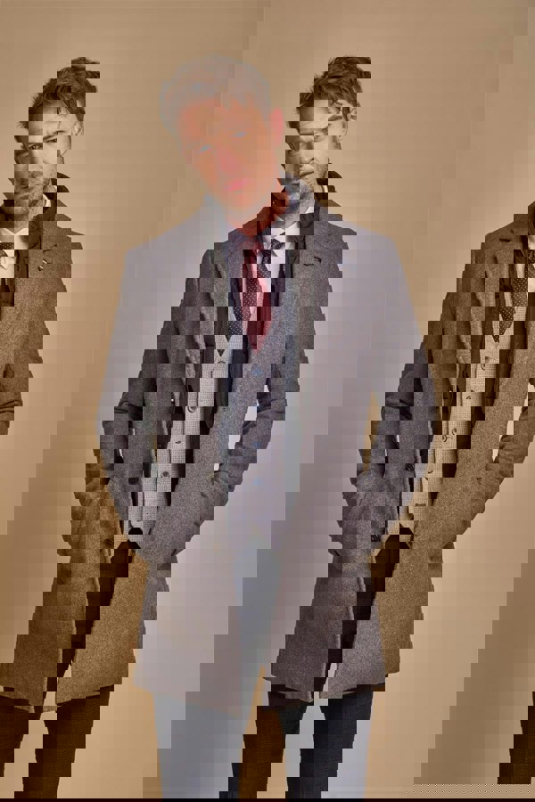 Sanford slate overcoat front