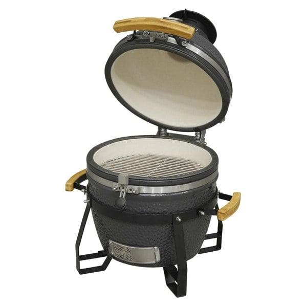 40cm Ceramic Kamado Egg BBQ Grill & Smoker - Charcoal & Wood Fired Garden Cooker - LoopsDirect