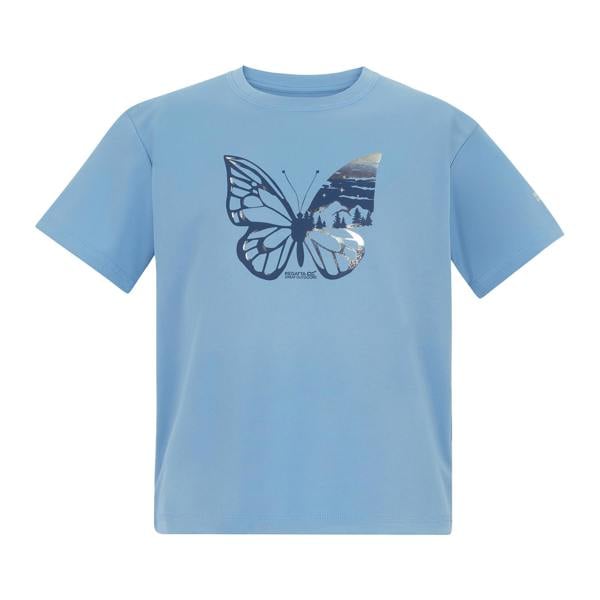 Regatta Childrens/Kids Aria Butterfly T-Shirt - Denim Blue - 