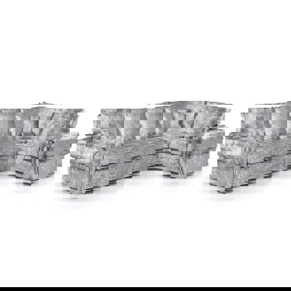 Furnishings For Less Chelsea Crushed Velvet Full Back 5 Seater L Shaped Corner Sofa