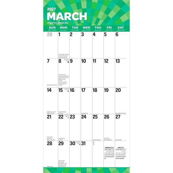 Large Print Calendar 2027, Wall Calendars, Month To View, Basics, Gift