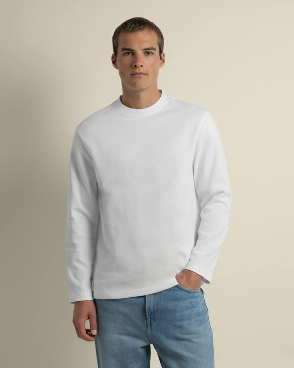 Larsson & Co Halle – Soft Touch Interlock Long Sleeve T-Shirt - White