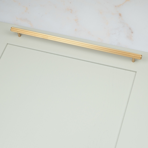 Handle & Home Gold Brass Reeded Handles