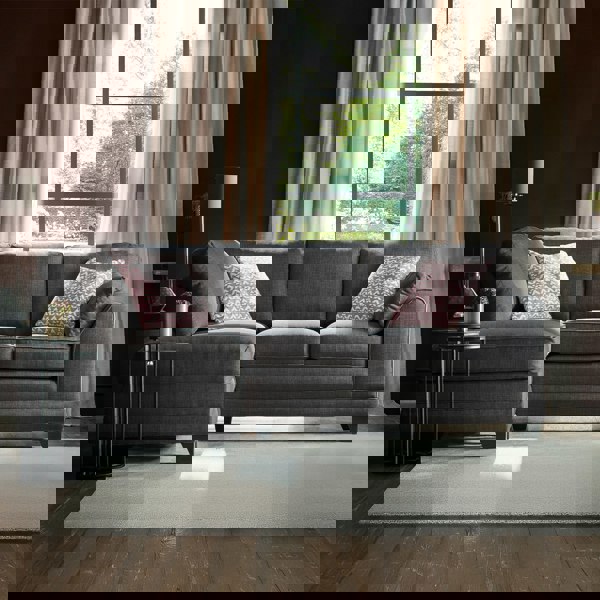 Furnishings For Less Hilliard Fullback Fabric 4 Seater Corner Sofa