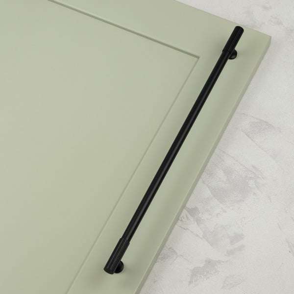 Handle & Home Matt Black Reeded Knob/Handles