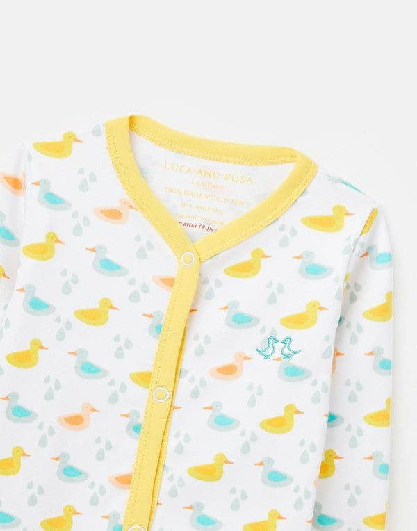 Luca and Rosa Little Ducks Baby Sleep Suit