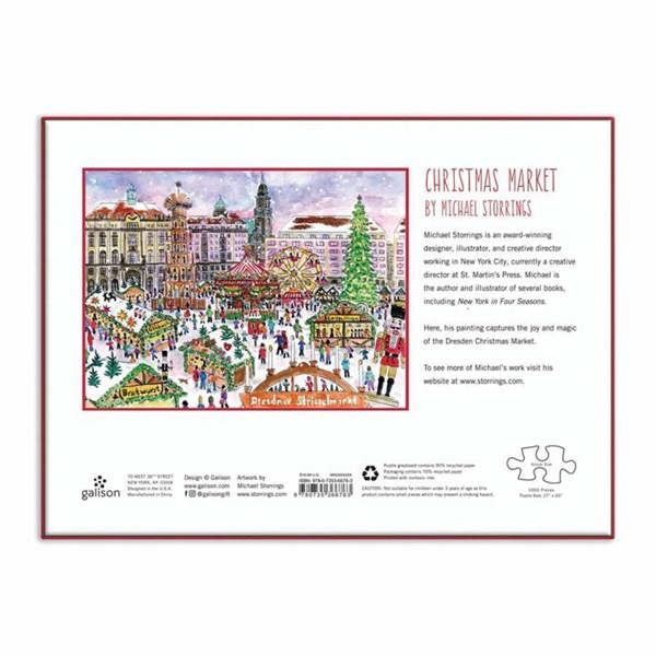 Galison, Michael Storrings Christmas Market Jigsaw, Jigsaws & Puzzles, Family, Gift