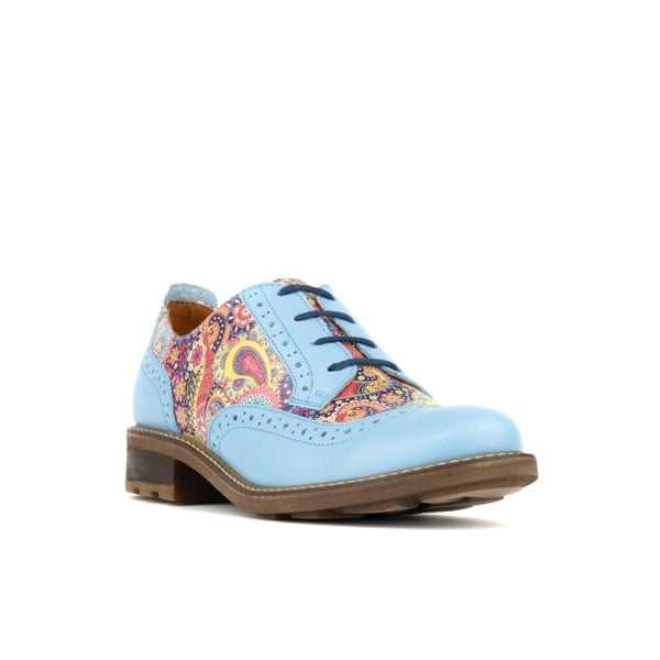 Embassy London DreamFiters - Light Blue - Women's round toe leather derby shoe on durable sole