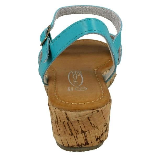 Spot On Ladies Spot On Cork Flatform Sandal