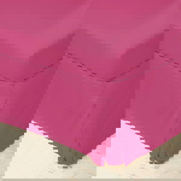 Belledorm Easycare Percale Platform Valance - Fuchsia