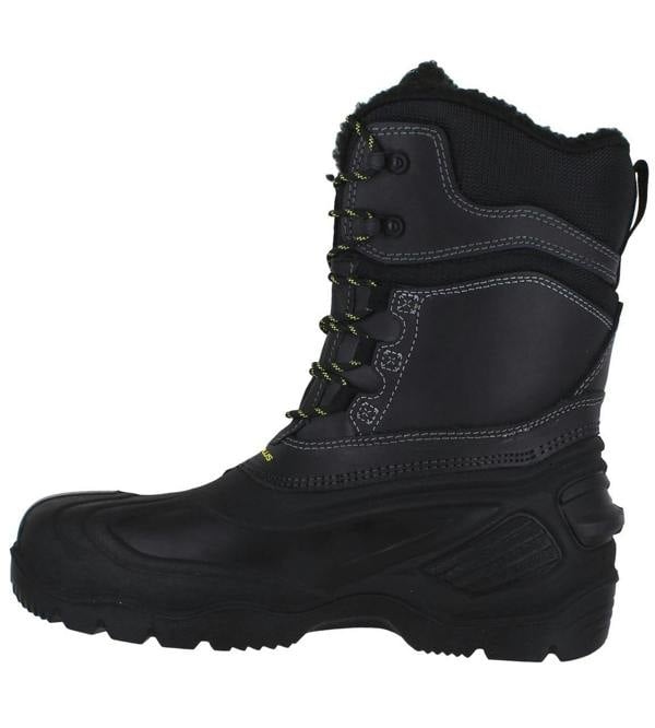 Delta Plus Delta-Plus Eskimo Mens Waterproof Tall Safety Composite Toe/Midsole Boots, black waterproof safety boots with padded collar and durable design.