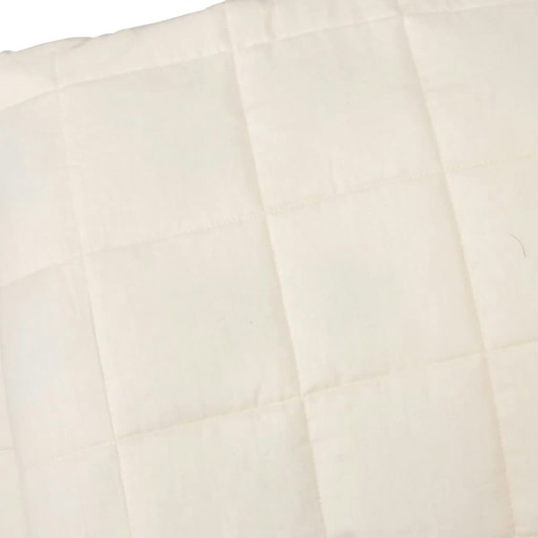 Berkfield Weighted Blanket Light Cream 120x180 cm 5 kg Fabric