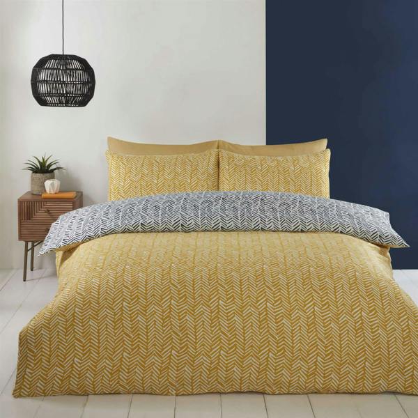 Helston Ochre Duvet Cover Set