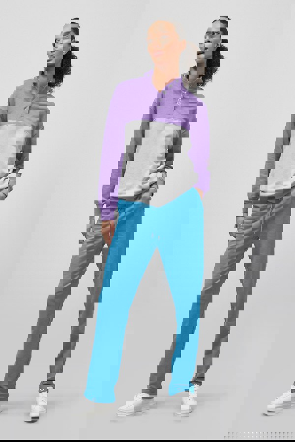 ENORSIA Colour Block LS High Neck Sweatshirt