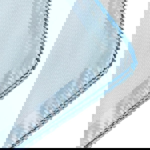 Alexander McQueen woven silk pocket square pochette in pale blue