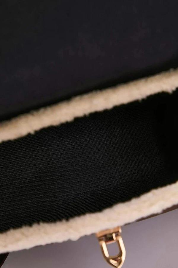 WOVCOR Suede Women's Shoulder Bag with Plush Details