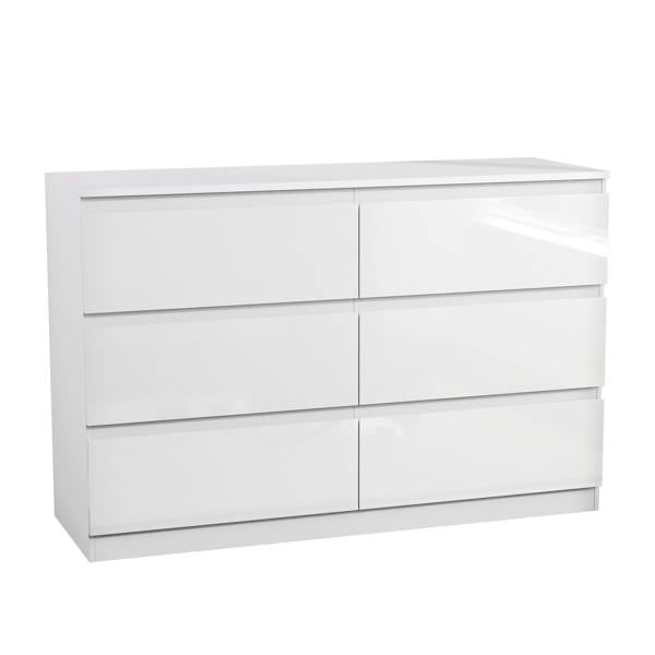 Vida Designs Glinton 6 Drawer Chest, Black