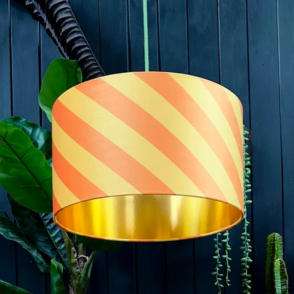 love frankie Helter skelter lampshade in marmalade with gold lining