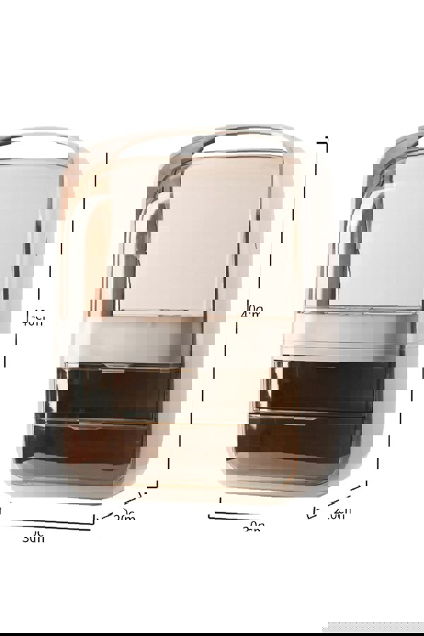 Living and Home Cosmetic Makeup Storage Organiser Skincare Display Box Case With Portable Handle