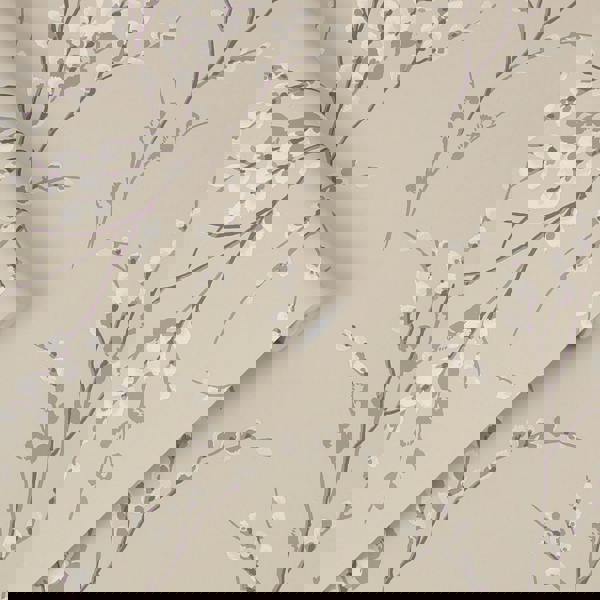 Laura Ashley Pussy Willow Wallpaper - Natural - 10m