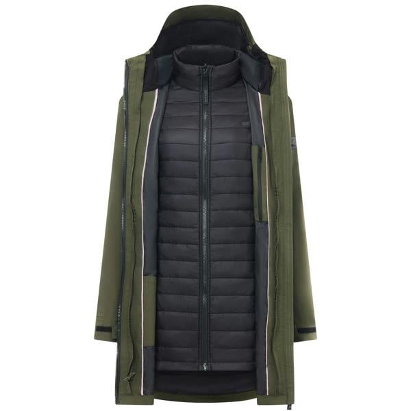Regatta Womens/Ladies Denbury 3 in 1 Jacket - Dark Khaki/Black - 