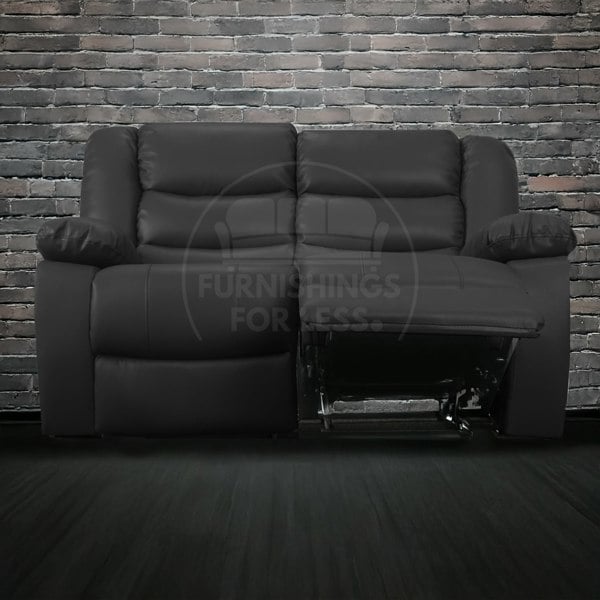 Furnishings For Less Venice Leather Reclining 2 Seater Sofa