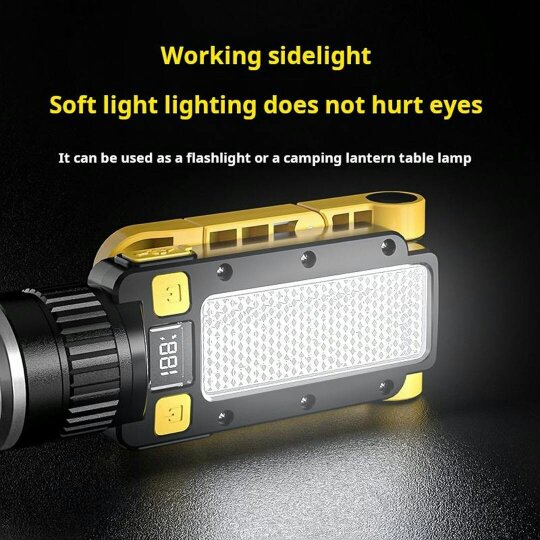 Havendro Multi Function Portable LED Torch Flashlight USB Rechargeable Light