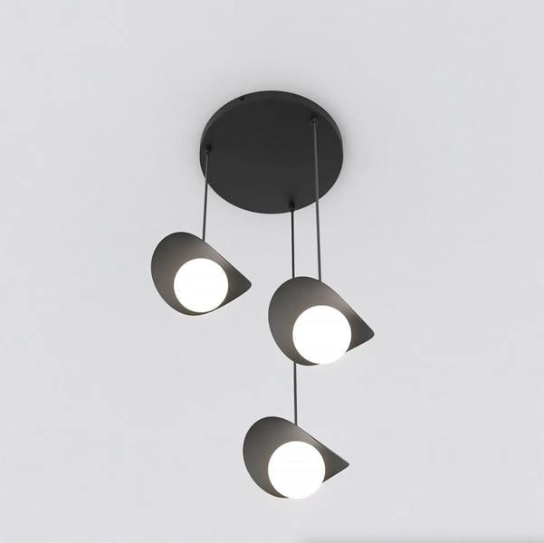 Emibig RITUAL Pendant lamp 3 x G9 Black with White Shade