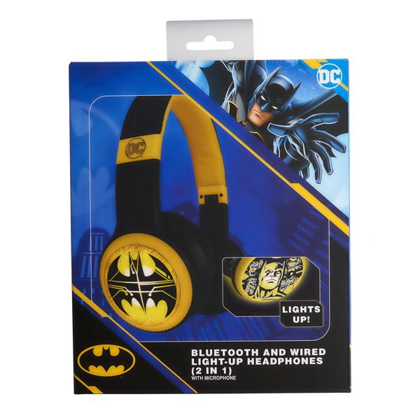 Lazerbuilt | Batman Logo Light-Up Bluetooth Headphones