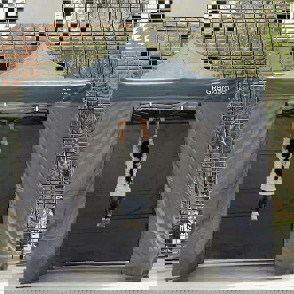 Gr8 Garden Commercial Grade Grey Pop Up Gazebo Waterproof Heavy Duty Market Stall Tent 3x3m