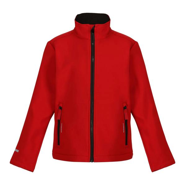 Regatta Professional Childrens/Kids 2 Layer Soft Shell Jacket - Classic Red/Black - 