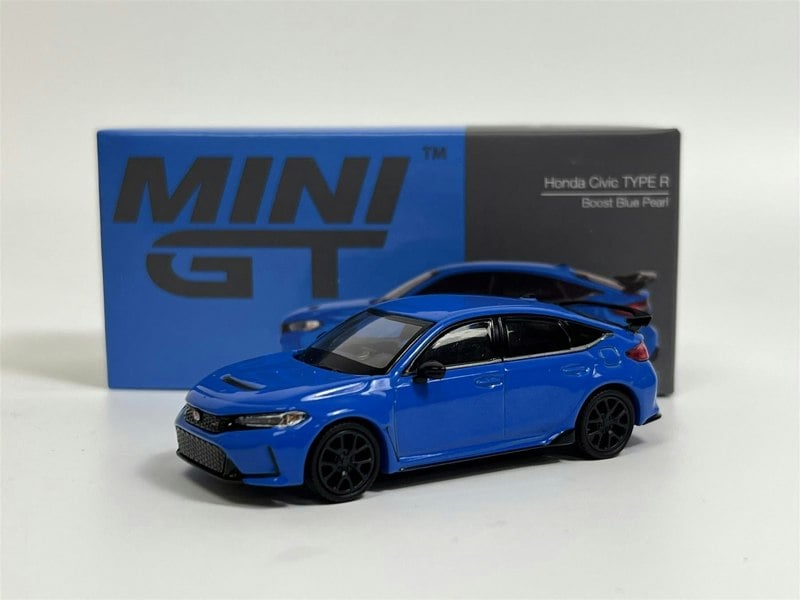 Mini GT Honda Civic Type R Boost Blue Pearl LHD 1:64 Scale Mini GT MGT00637L