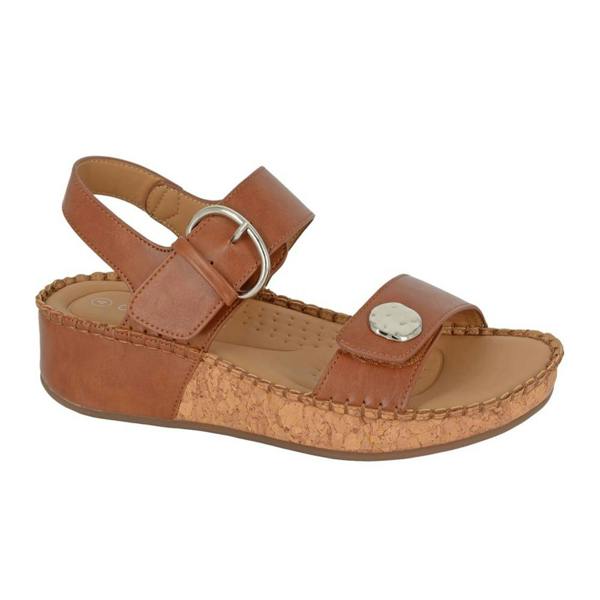 Cipriata Womens/Ladies Mirian PU Sandals - Tan - 
