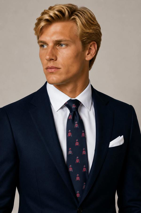 Horse Jockey Silk Neck-Tie by Van Buck - Claudio Lugli Shirts
